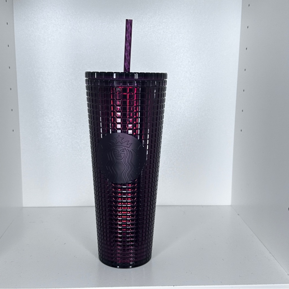 Starbucks Berry Plum Grid Disco Holiday 2020 Cold Cup